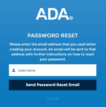 ADA Password Reset